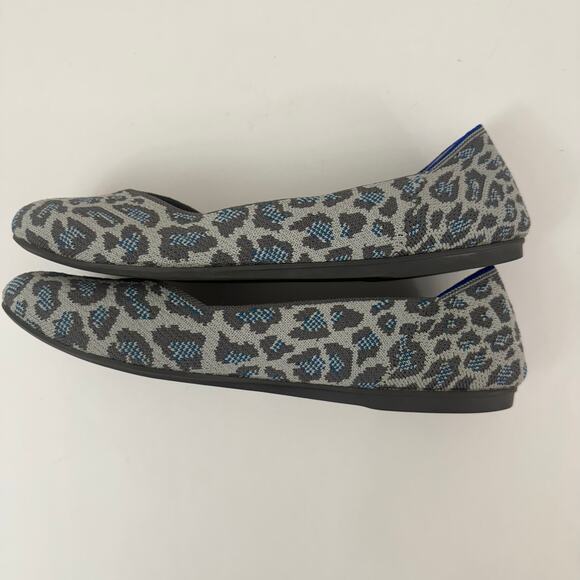 Rothy's The Flat Spotted Gray Blue Rounded Toe Slip-On Ballet Flats 10.5 - Picture 6 of 13